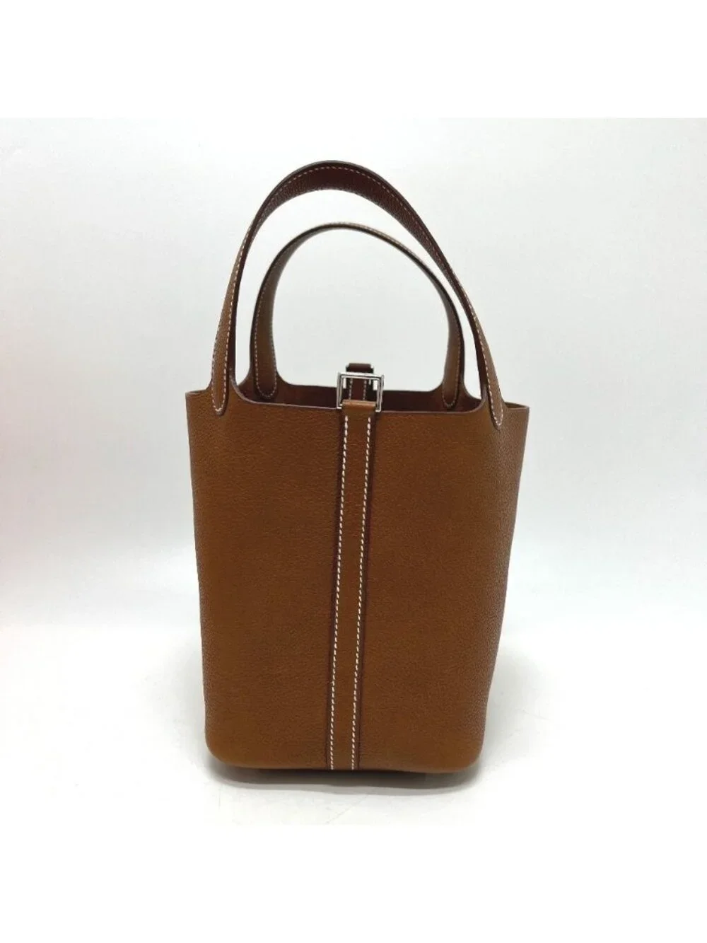 Hermes Handbag Picotin Lock PM Barenia Fauve